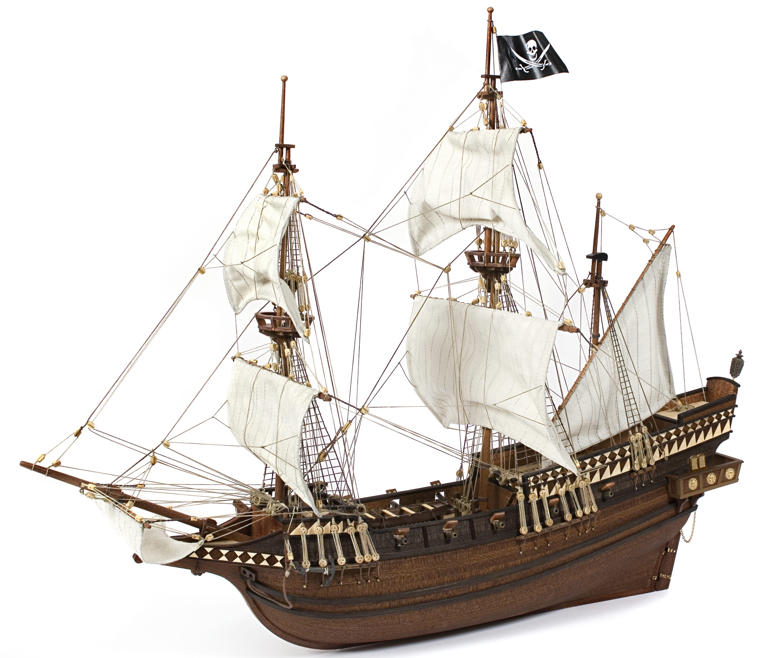Maquette De Bateau En Bois OcCre – Buccaneer Caraïbes – Échelle 1:100, 565 Mm – Modélisme Naval Niveau Facile